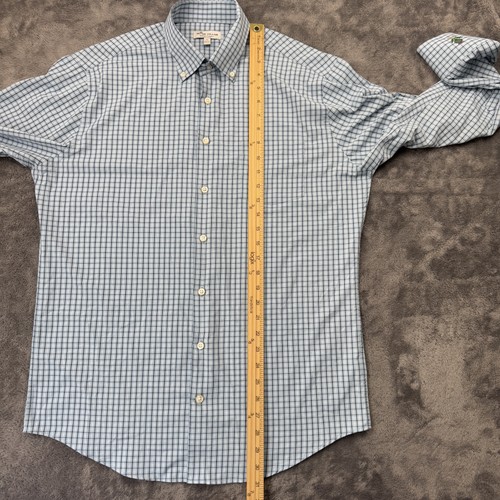 Peter Millar Shirt Mens Medium Blue Summer Comfort Thistle 1895 Plaid Button Up - Picture 8 of 12