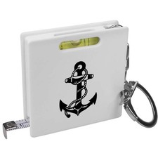 'Ship Anchor & Rope' Keyring Tape Measure / Spirit Level Tool (KM00037844)