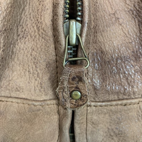 GUESS DE COLECCIÓN Hombres Marrón Talla XL Cuero Genuino Chaqueta Bombardero Hecha en Corea Envejecida - Imagen 5 de 24