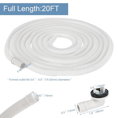 Air Conditioner Drain Hose Kit, Plastic Tubing for AC Condensate, Flexible&Du... - Picture 2 of 7