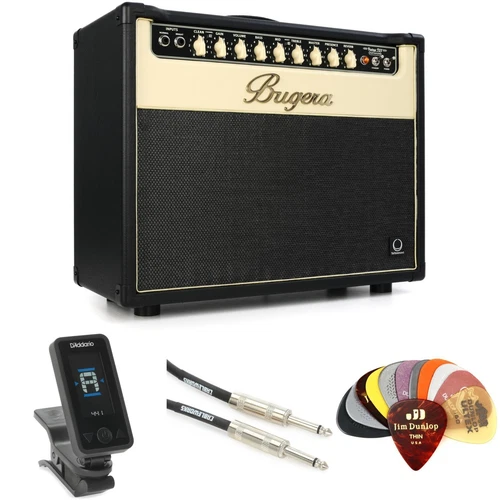 Bugera V22 Infinium 1 x 12-inch 22-watt Tube Combo Amp Essentials Bundle