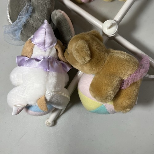 Vintage 80s Dakin Circus Mobile Musical Pastel Baby Crib Animals 1988 Parts - Picture 15 of 18