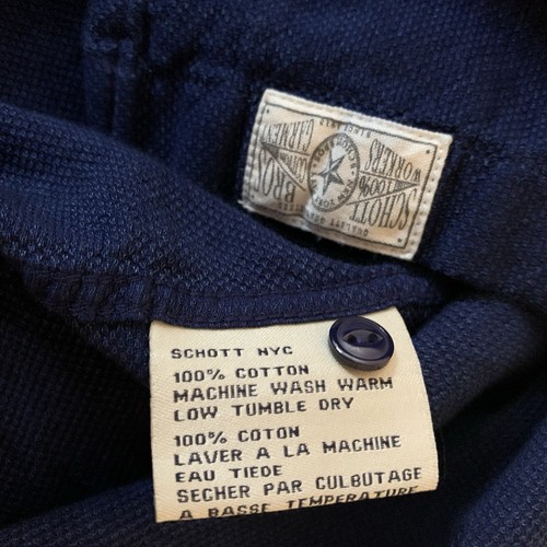 Schott Bros Shirt Mens Sz M Blue Button Down Two Pocket Workwear Top L/S Cotton - Picture 4 of 4