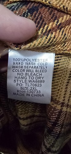 Umgee Yellow brown plaid size 2XL jacket - Picture 6 of 7