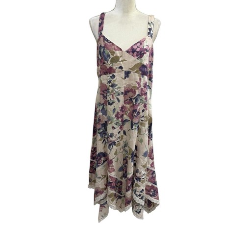 Vestido para mujer Lauren Ralph Lauren pañuelo floral con dobladillo talla 14 - Imagen 6 de 21