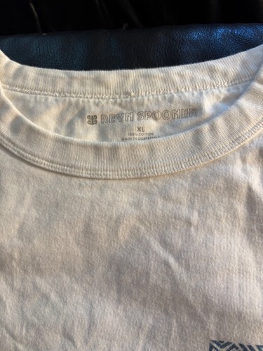 Camiseta Reyn Spooner Diseñador Hawaiano XL Casi Como Nueva Blanca Surf Surf Arte - Imagen 4 de 5