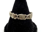 Sterling Silver Rose Flower Floral Band Ring Sz 8.5