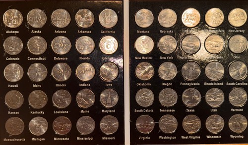 1999-2008 D COMPLETE Denver 50 State Quarters Set Statehood Collection Lot SQD2