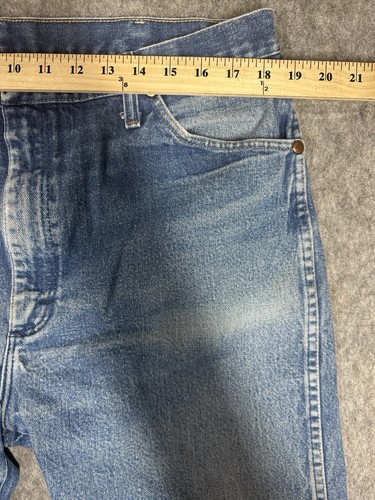Pantalones de mezclilla vintage Y2K Wrangler para hombre 38x31 azules calce clásico pierna recta EE. UU. - Imagen 5 de 8