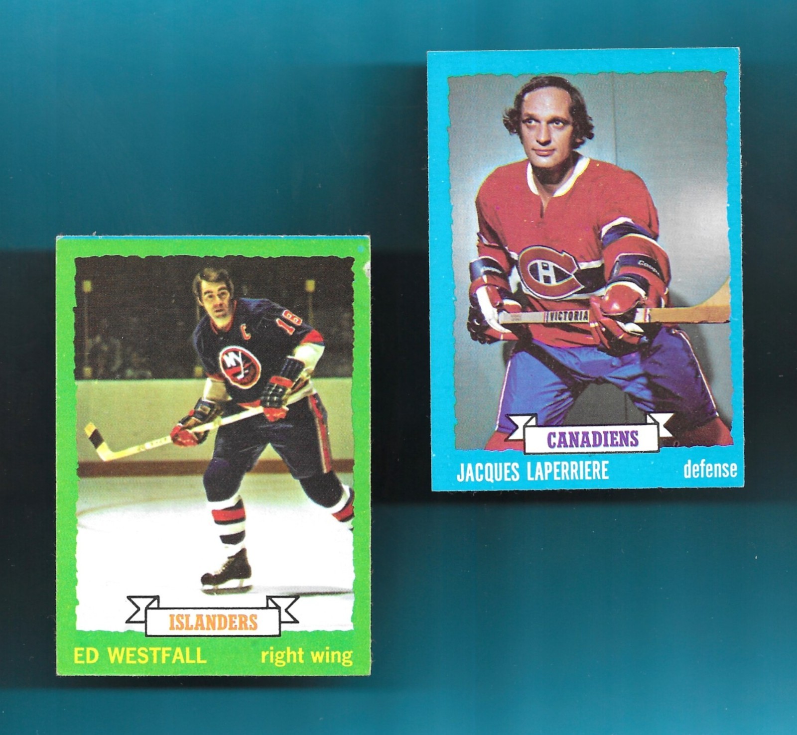 BOTH! JACQUES LAPERRIERE/ED WESTTFALL-NY/HABS! 1973-74 Topps Hockey # 67/137