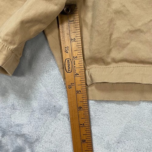 Crown & Ivy Shorts Mens XXL tan Khaki drawstring shorts pocket logo 5in inseam - Picture 3 of 6