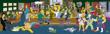 Simpsons Moe's Happy Hour Sericel Ltd x/2000 Licensed Poster Print Mondo MINT