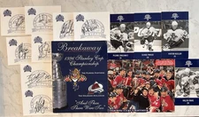 Panthers Auto Lot – 1996 Stanley Cup Program + 12 Auto Cards Bure Kozlov Payer