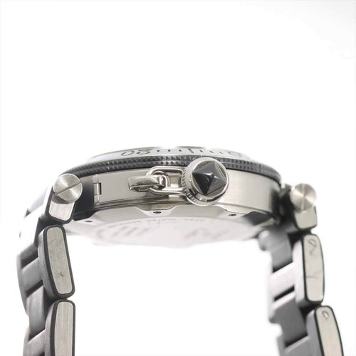 OROLOGIO DA POLSO UOMO CARTIER W31077U2 PASHA SEATIMER DATA NERO AUTOMATICO SWISS MADE - Foto 5 di 7