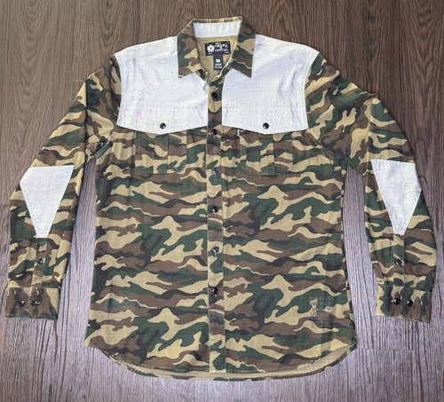 Crooks & Castles Camouflage Long Sleeve Button up Shirt Sz Medium ***RARE*** - Picture 2 of 4
