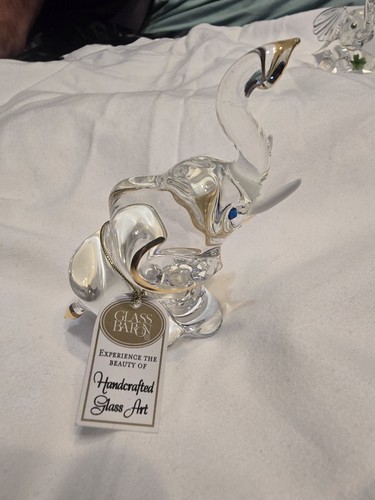 Glass Baron Elephant Glass Figurine - Picture 3 of 12