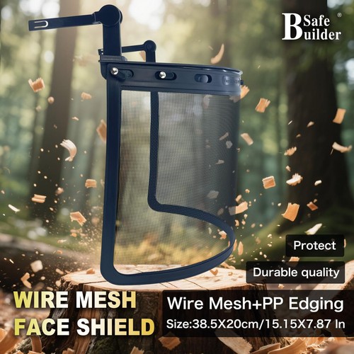 Forestry Safety Helmet with Build-in Visor Mesh Face Shield Ear Muffs 4 in 1 ... - Picture 2 of 5