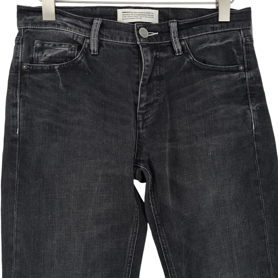 Vintage adidas Hommes Jean Originaux Extensible Standard Droit Qz2 Size W30 L31 - Photo 2/4