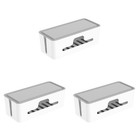 3 PCLeichteKreativeDraht-OrganisatorMehrzweckaufbewahrungsbehälter  (weiß)