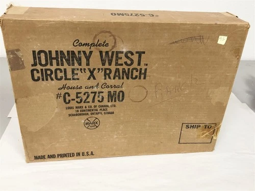 1960s MARX JOHNNY WEST CIRCLE X RANCH SET COMPLETE IN THE BOX FANTASTIC LOT #A5