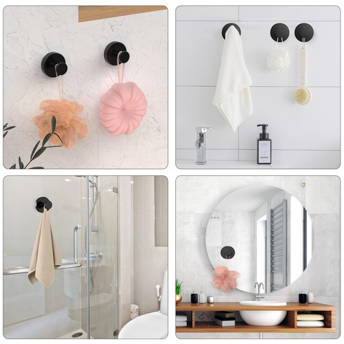 Suction Cup Hooks for Shower, No-Drill Hook for Bathroom Kitchen Glass Door M... - Picture 5 of 7