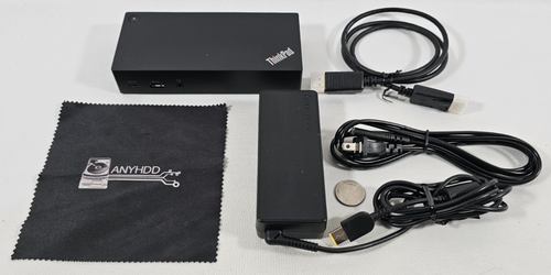 Lenovo ThinkPad Docking Station Dual 2 Monitor Display 90W Charge Hub 40A90090US - Picture 2 of 10