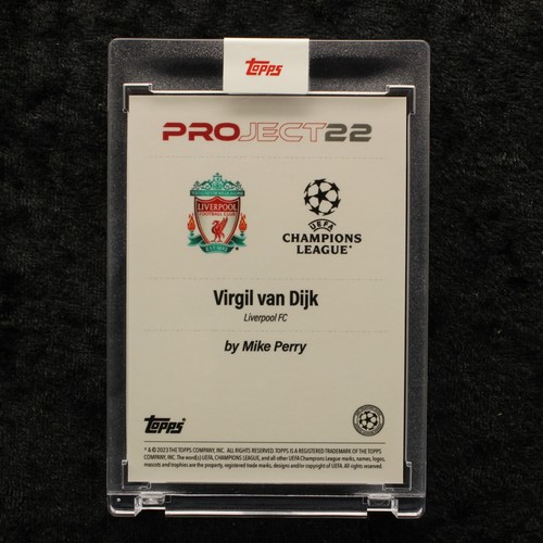 Topps Project 22 Virgil van Dijk Liverpool FC by Mike Perry UEFA Soccer Cards - Picture 2 of 2