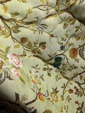SAGE Multicolor Floral Upholstery Drapery Brocade Fabric 56 in. Sold BTY