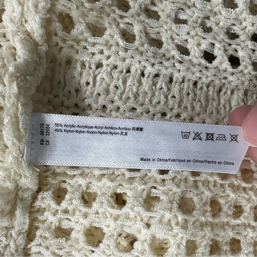 Anthropologie Cream Open Front Knit Layne Kimono One Size - Picture 14 of 15