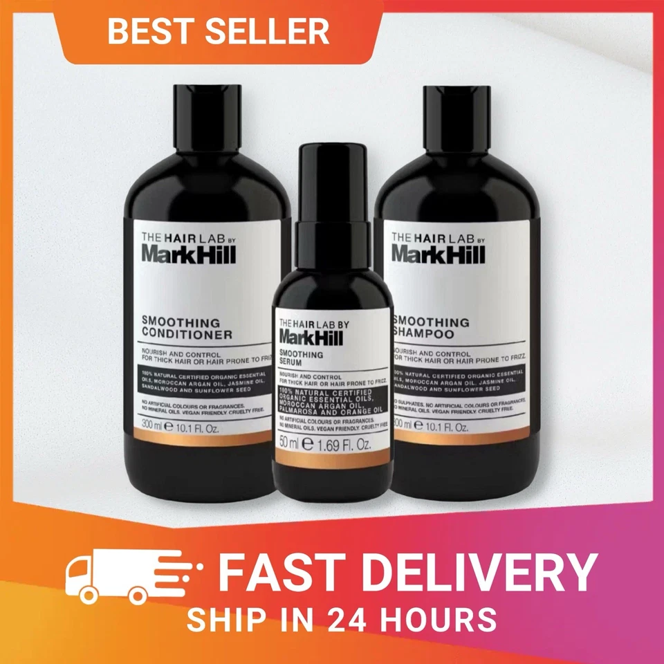 THE HAIR LAB BY MARK HILL SMOOTHING SHAMPOO AND CONDITIONER 300 ML + SERUM 50ML