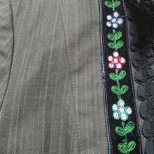 Giacca Nanette Lepore Y2k spina di pesce ricamata floreale taglia 6 - Foto 6 di 7