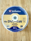 Verbatim DVD+RW Discs 4.7GB 4x Speed 30 Pack Spindle 94834 New Sealed