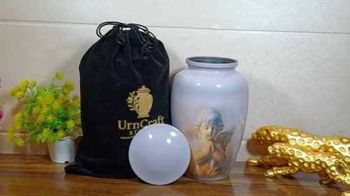 Urna de cremación con diseño de ángel de la guarda - Elegante urna conmemorativa para cenizas, adulto - Imagen 7 de 18