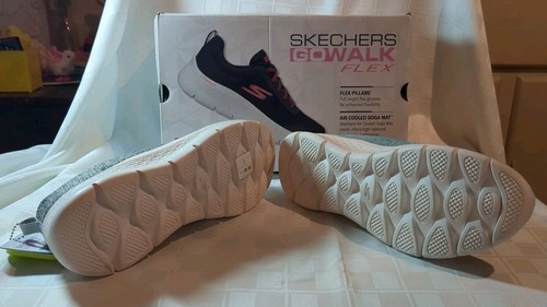 Skechers Go Walk Flex- Dazzling Smile Slip On Sneakers Gray Size 11 New Boxed - Picture 4 of 6