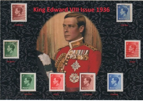 KEVIII KING EDWARD VIII BEAUTIFUL DISPLAY OF 1936 ISSUE. MINT MNH & VFU-GU #12