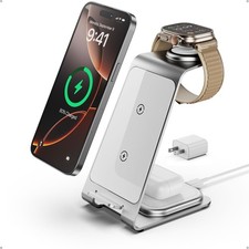 3 in 1 Wireless Charging Station for iPhone 17 16 15 14 13 12 11 X Pro Max, W...