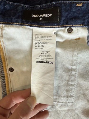 Dsquared2 ICON Cool Guy Jeans Men’s Blue Denim Pants Size 46 Italy - Picture 11 of 16