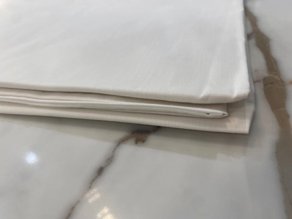 Sábanas planas dobles blancas 54"x90", hoteles, hospitales Foto 3 de 4