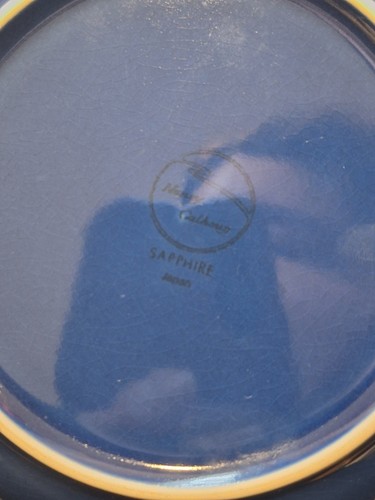 Nancy Calhoun Solid Color Sapphire Blue 7 3/4 Inch Rimmed Soup Pasta Bowl (V2) - Picture 7 of 7