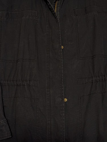 Old Navy Blue Full Zip Utility Jacket Anorack Coat Twill Pocket Womens 2X XXL - Imagen 8 de 22