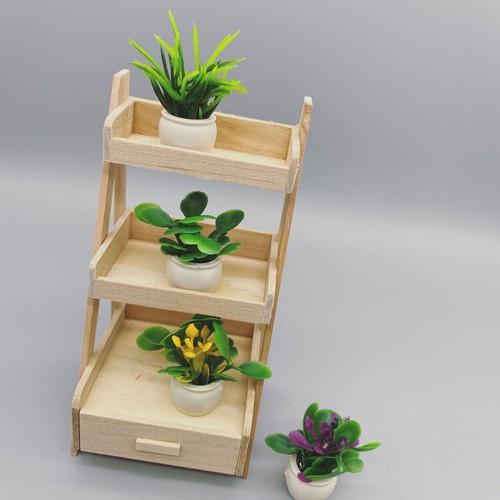 4 Pcs Mini Plant Model Flower Pot Ornament Miniature Accessories - Picture 5 of 9