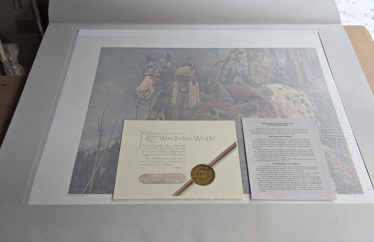 Arnold Friberg WHEN THE LAND WAS HIS art print, Native American