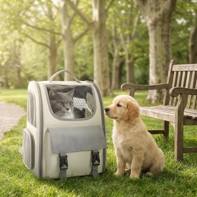 Pet Backpack Transparent Breathable Carrier Cats Dogs Outdoor Travel
