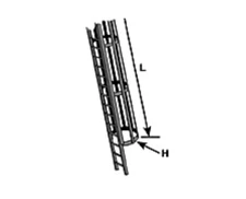 Plastruct Model Parts 90973 CLS-8 Styrene Safety Cage & Ladder