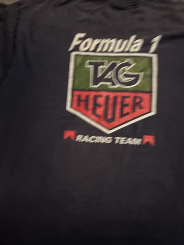 T-shirt vintage Formula 1 F1 Tag Heuer Grand PrixXL blu con dissolvenza - Foto 8 di 9