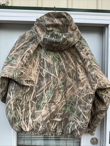 Cabela’s Hunting Jacket Coat Mossy Oak Shadow Grass Hood Insulated USA Men’s 4XL - Picture 5 of 18