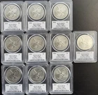 (LOT OF 10) - 2024 Silver Eagle PCGS MS70 First Day of Issue David Hall Signed