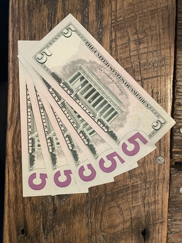 2021 $5 Sequential Federal Reserve Notes (5) - Picture 4 of 5