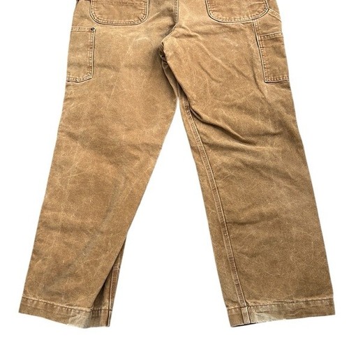 Carhartt Pantalone da Lavoro Donna 16x30 Doppio Ginocchio Pantalone Carpentiere Tela Cachi Marrone - Foto 12 di 15