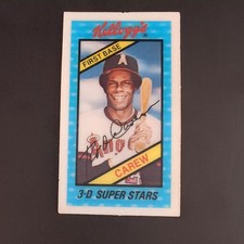 1980  KELLOGG'S 3-D SUPER STARS # 60 ROD CAREW , ANGELS